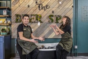 Oakwell Beer Spa, Denver owners, Jessica French and Damien Zouaoui