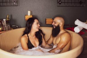 Couple at Oakwell Beer Spa for Valentine's Day in Denver