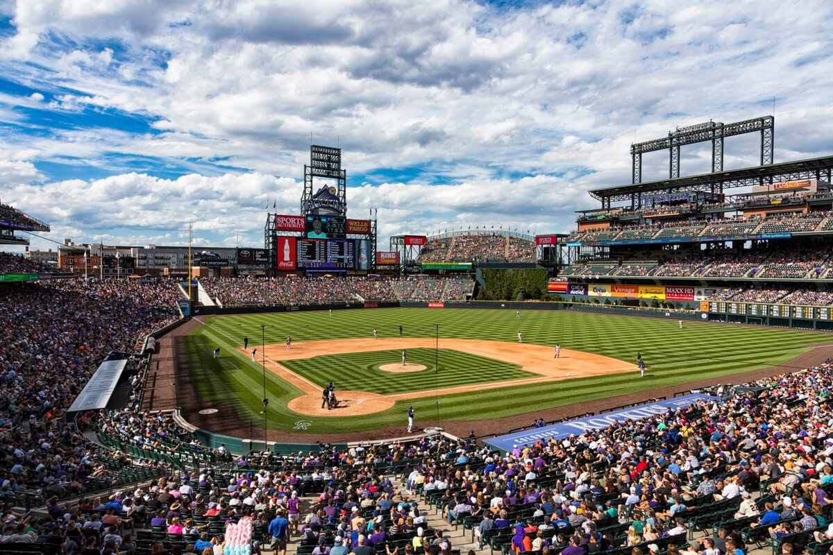 Colorado Rockies playing at Coors Field in Denver