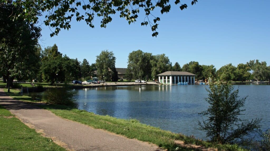 Washington Park trail in Denver