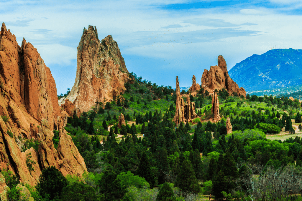 Rock formations at Garden of the Gods in Colorado Springs, CO