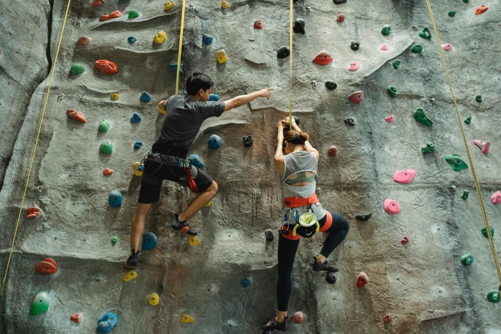 Couple indoor rock climbing for dating ideas in Denver